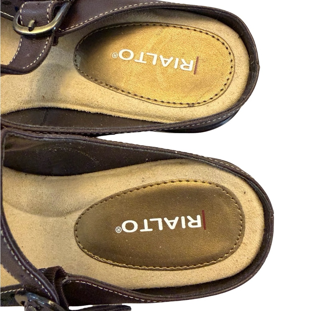 Rialto Black and Brown Mary Jane Clog Mule - Picture 5 of 7